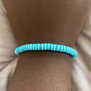 white and turquoise bracelet